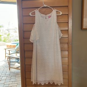 Off the shoulder white lace dress ! Beautiful for Summer!